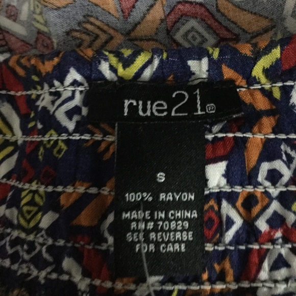 Rue 21 Beautiful Multicolour Strapless Romper Size S - Picture 9 of 9